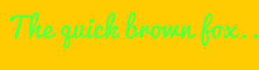 Image with Font Color 66FF33 and Background Color FFCC00